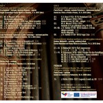 CD Varhany znějící 2012 Slaný–Peruc–Zlonice (zadní strana obalu)